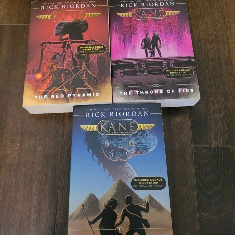 The Red Pyramid, The Throne of Fire, The Serpent's Shadow by Rick Riordan