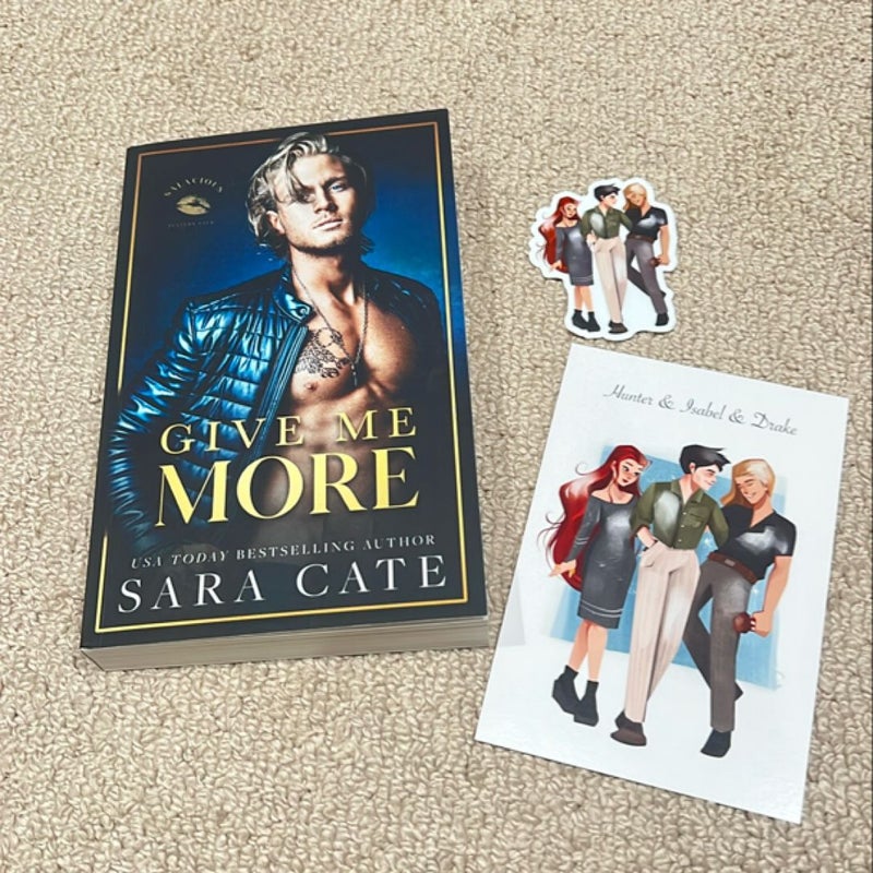 Give Me More Sara Cate Signed + Art & Sticker Out of Print 