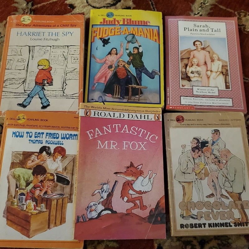 Lot of 6 classic vintage childrens books