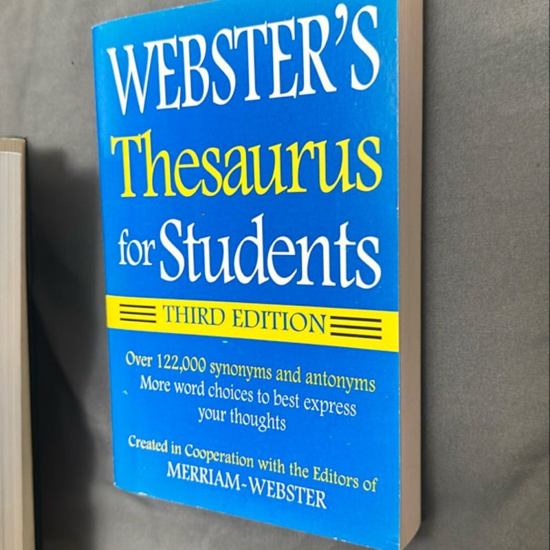 Webster's Thesaurus for Students, Third Edition