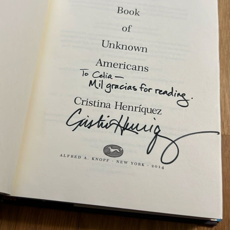 The Book of Unknown Americans (SIGNED)
