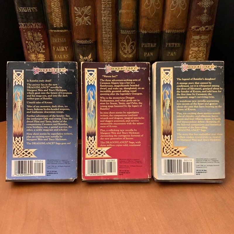 DragonLance: Tales I Trilogy 1-3 Set: The Magic of Krynn, Kender, Gully Dwarves, and Gnomes, Love and War, All First Edition First Printing