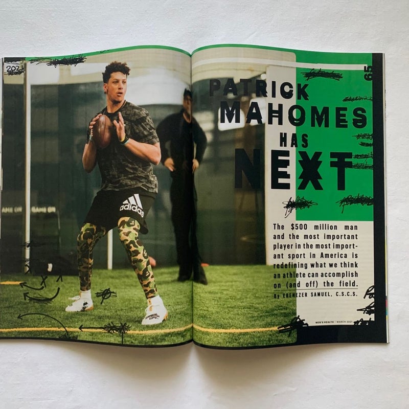 Men’s Health ”Patrick Mahomes is The Future of Sports” Issue March 2021 Magazine (8) Total Pages