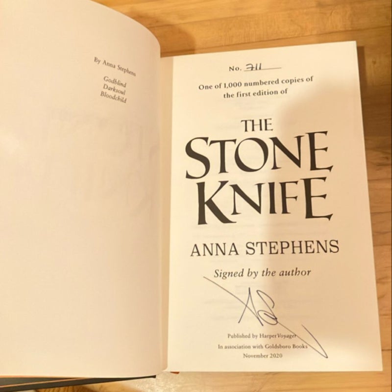 The Stone Knife (signed and numbered Goldsboro edition)