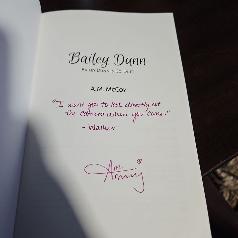 Bailey Dunn(signed by author)