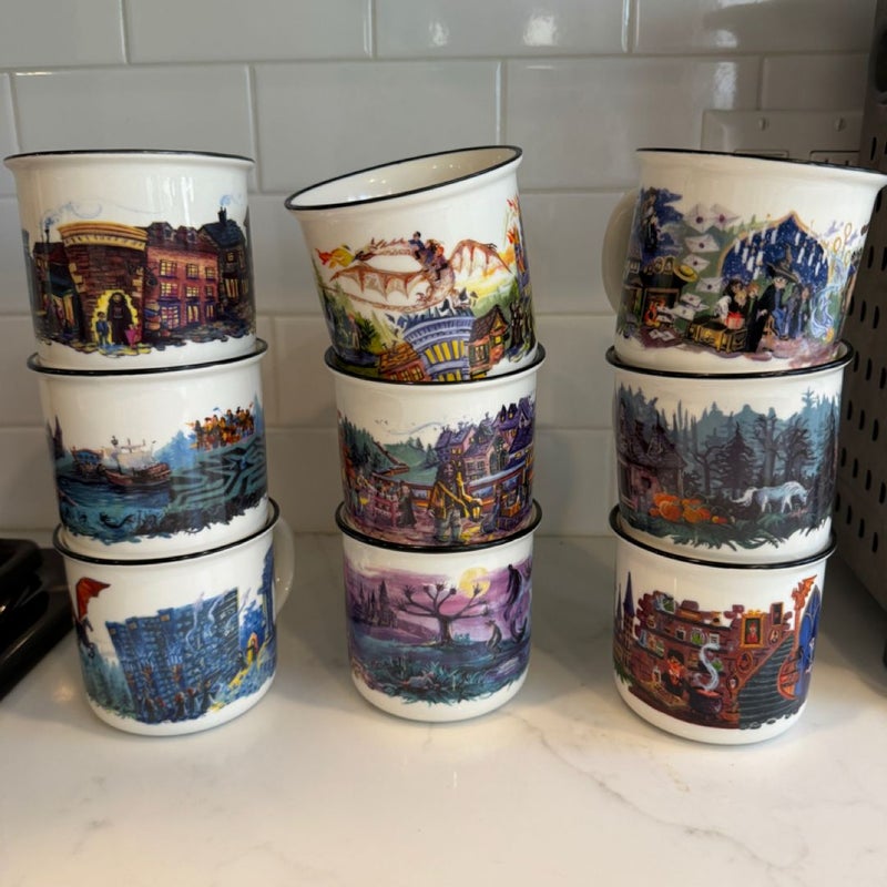 Owlcrate Harry Potter mugs Cara Kozik - set of 9 