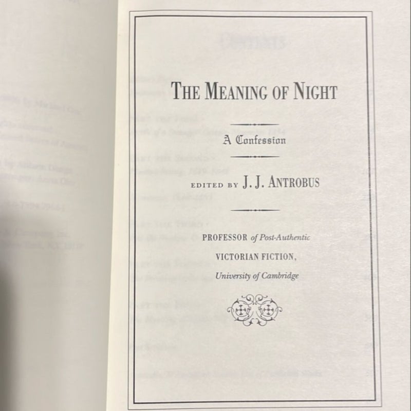 The Meaning of Night