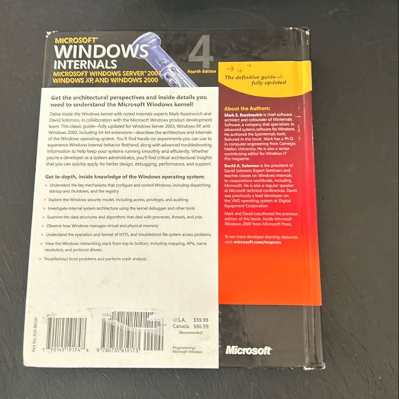 Microsoft Windows Internals by Mark E. Russinovich, David A. Solomon