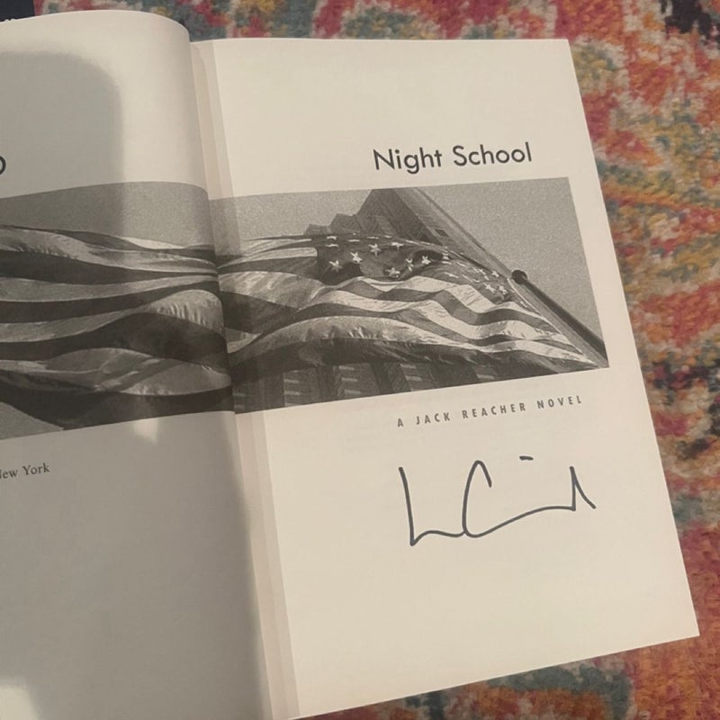 Night School by Lee Child First Edition SIGNED