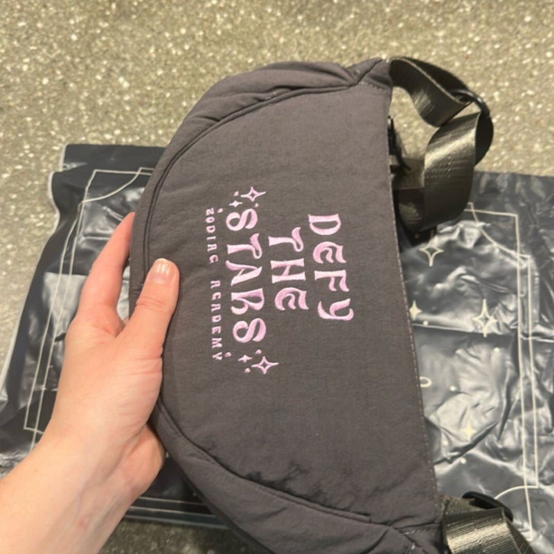 Defy the stars crescent bag zodiac academy bookishbox