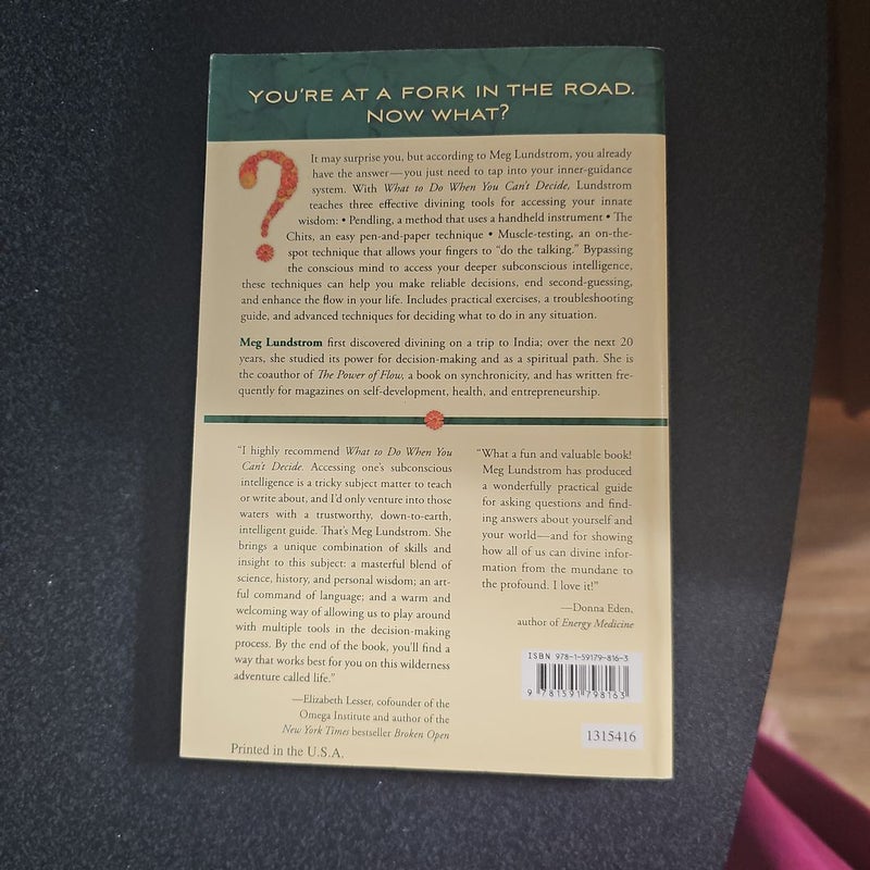 What to Do When You Can't Decide