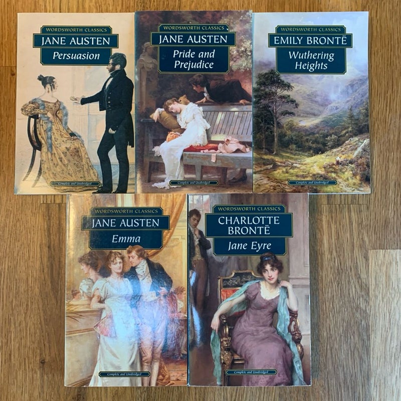 Wordsworth Classics by Austen and Brontë LOT OF 5