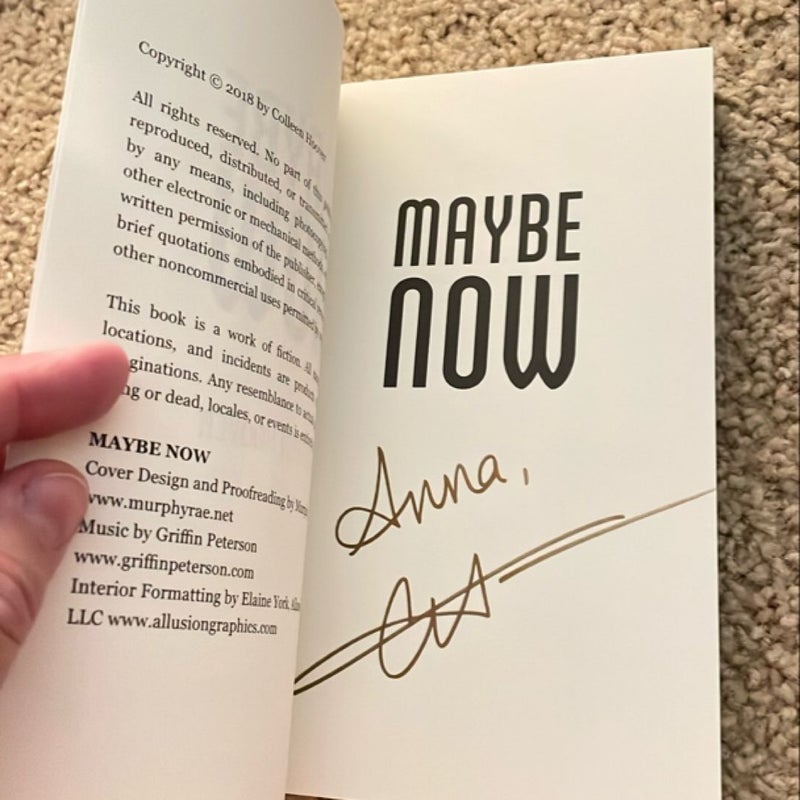 Maybe Now (signed by the author)