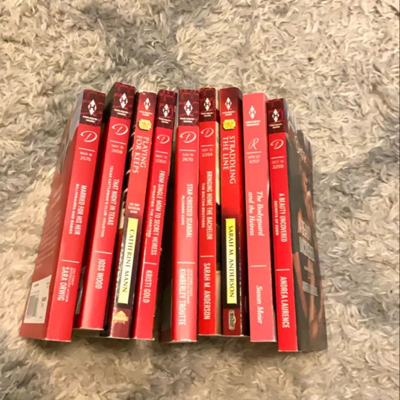 Lot of 9 Harlequin Books