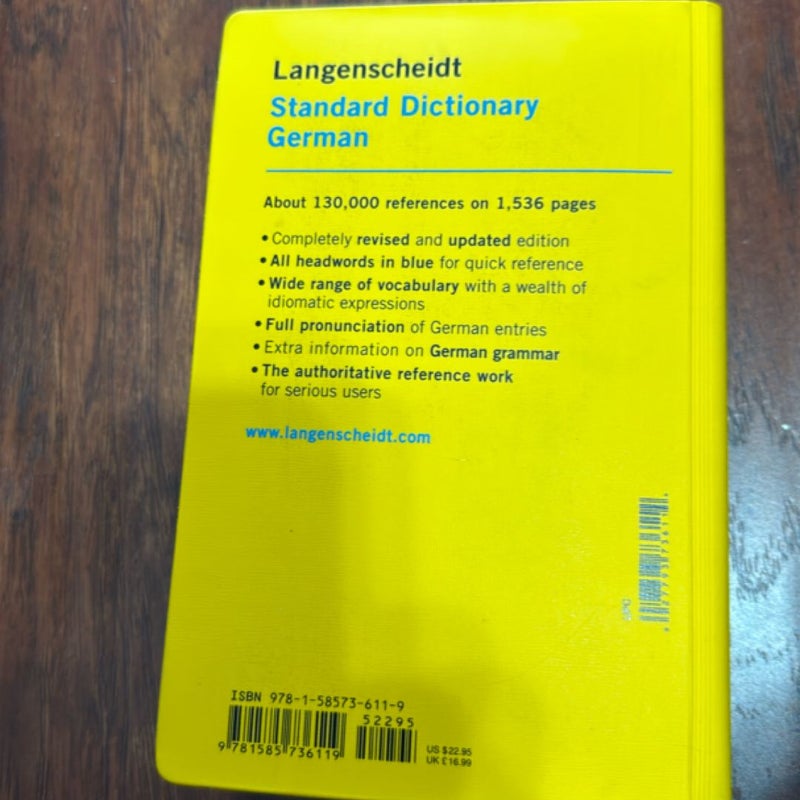 Langenscheidt Standard Dictionary German