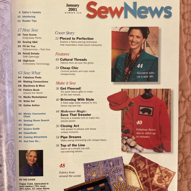 Sew News Magazine (January 2002)