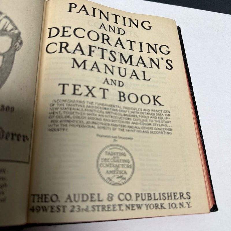 Painting and Decorating Craftsman's Manual Text Book 1949 First Ed