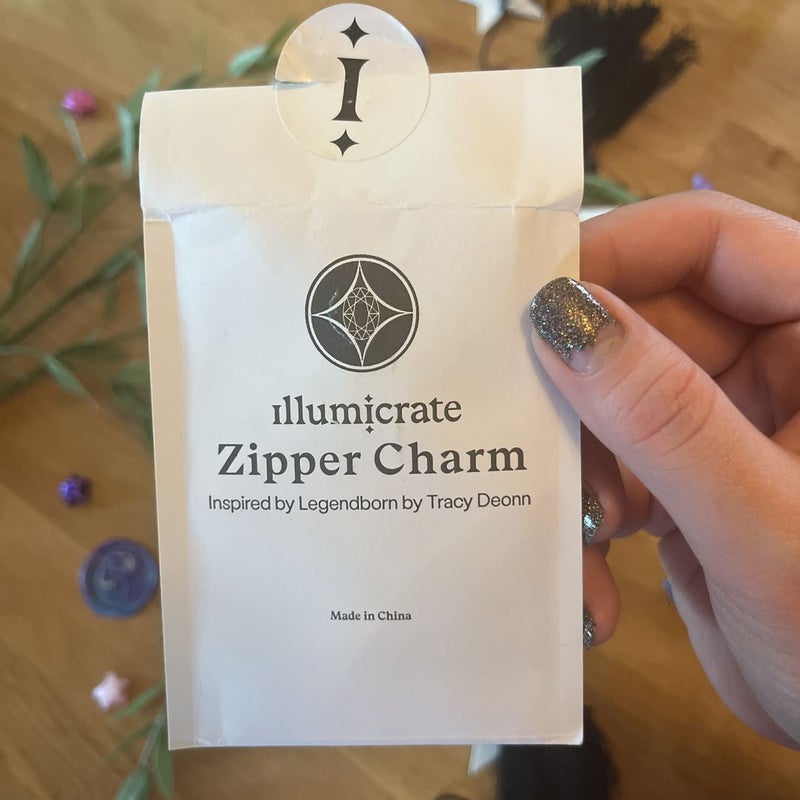 Legendborn inspired zipper charm