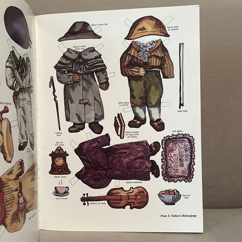 Victorian Cat Family Paper Dolls in Full Colour by Evelyn Gathings