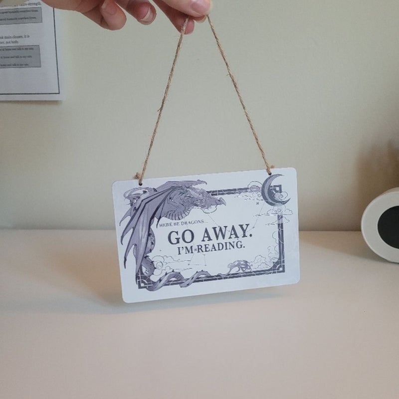 Owlcrate "Go Away, I'm Reading" Sign