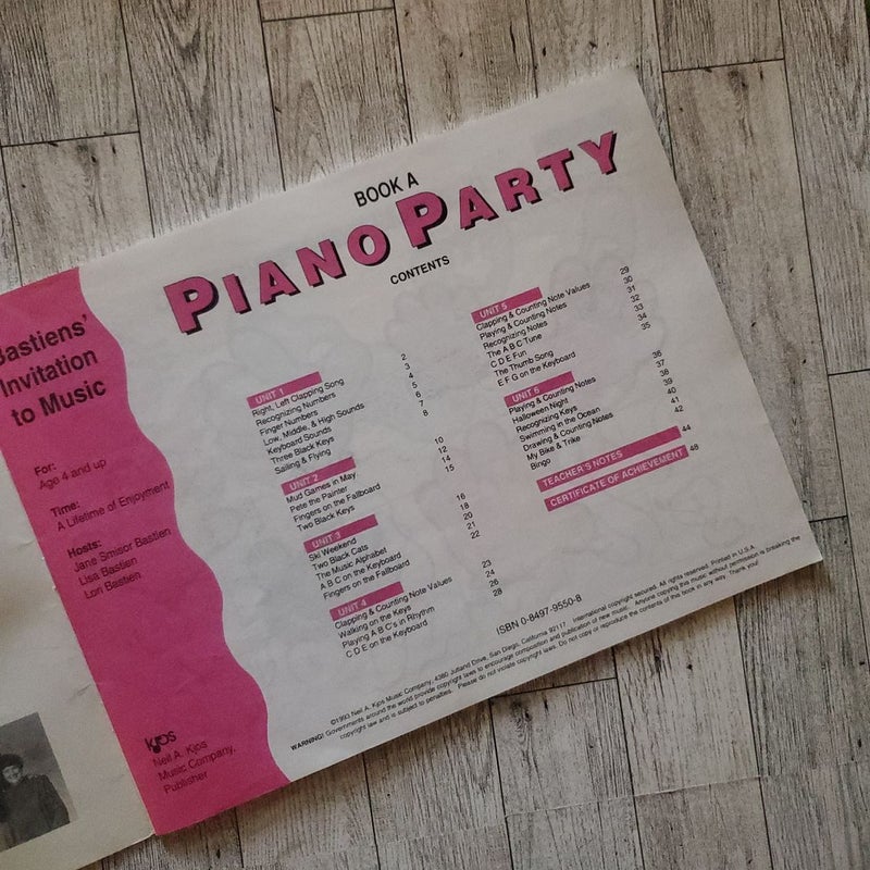 A Bastien Invitation to Music Piano Party Book