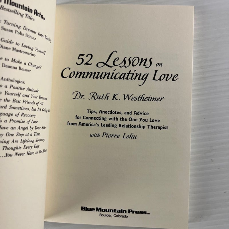 52 Lessons on Communicating Love