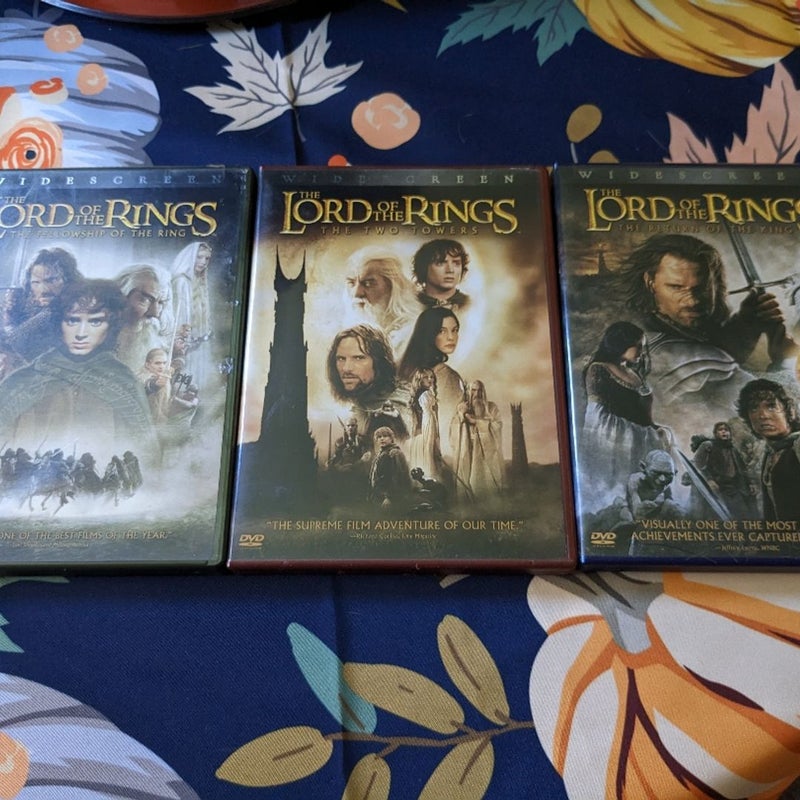 Lord Of The Rings Lot Fellowship Of The Ring Two Towers