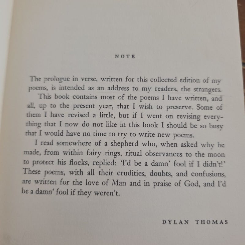 VINTAGE 1957 Dylan Thomas, Collected Poems (ex-library)
