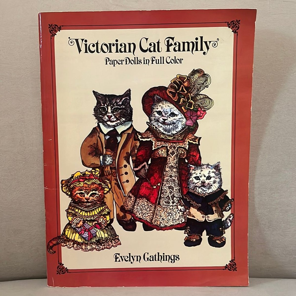 Victorian Cat Family Paper Dolls in Full Colour by Evelyn Gathings