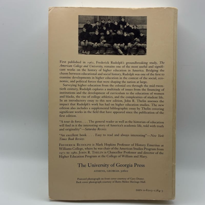 The American College & University by Frederick Rudolph, John Thelin