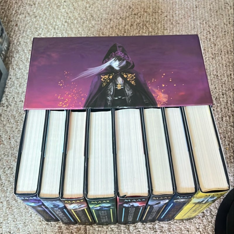 Throne of Glass Box Set OOP Hardcover W/POSTER