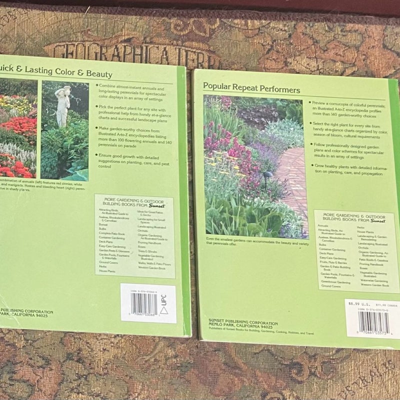 Lot of 2- Gardening Books: Annuals, Perennials