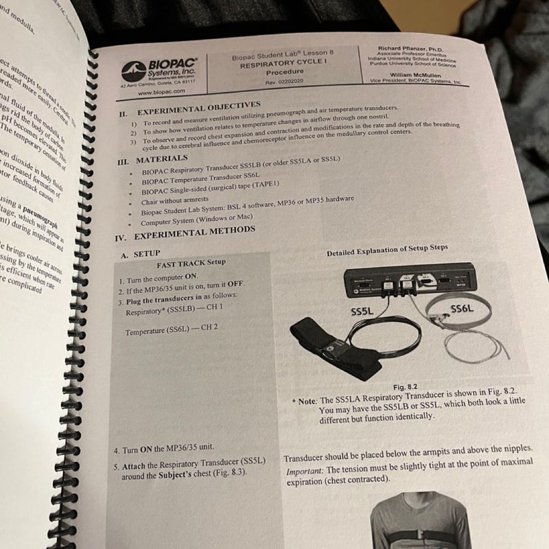 Biopac student lab- laboratory manual