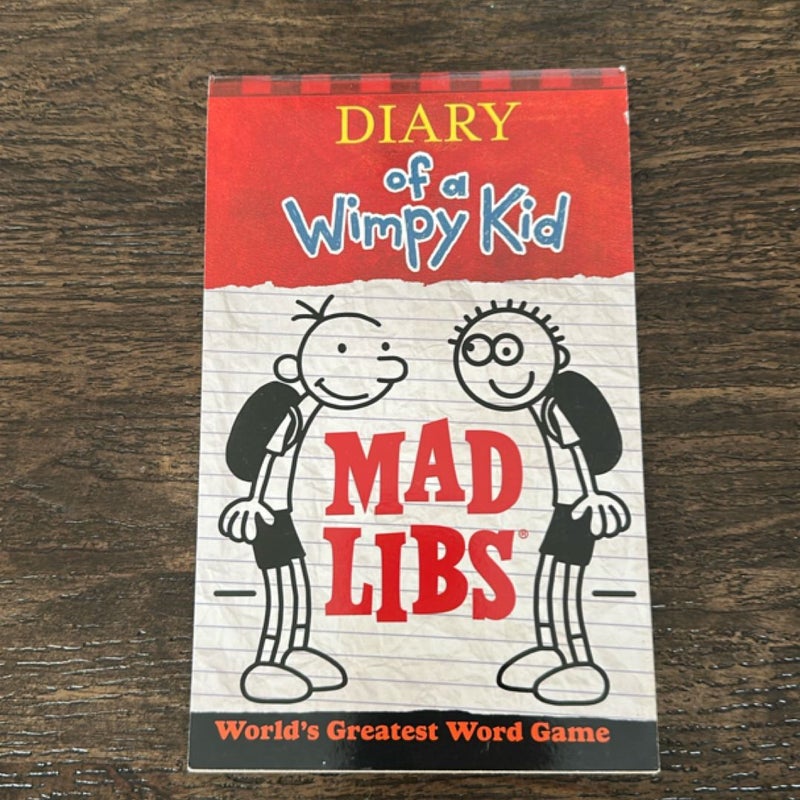Diary of a Wimpy Kid Mad Libs