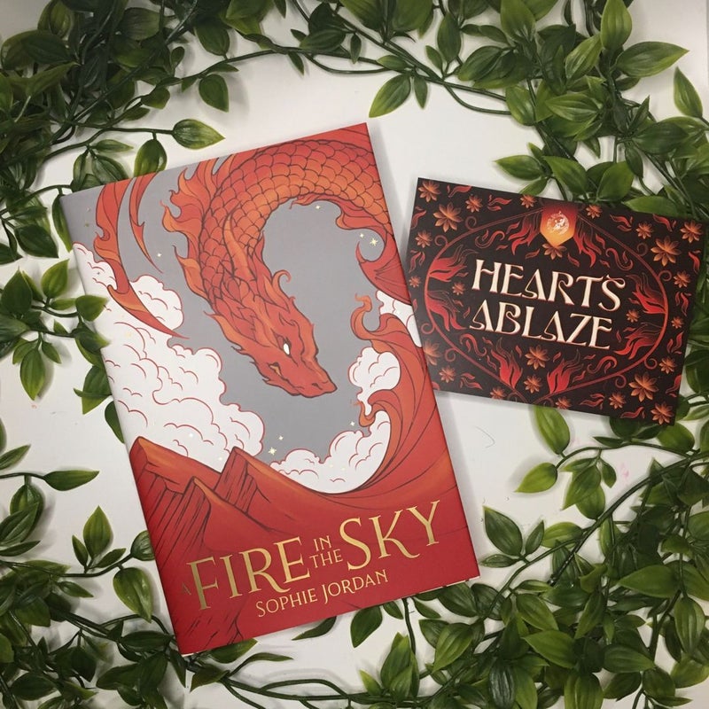 A Fire in the Sky SIGNED by author FairyLoot Romantasy Exclusive 