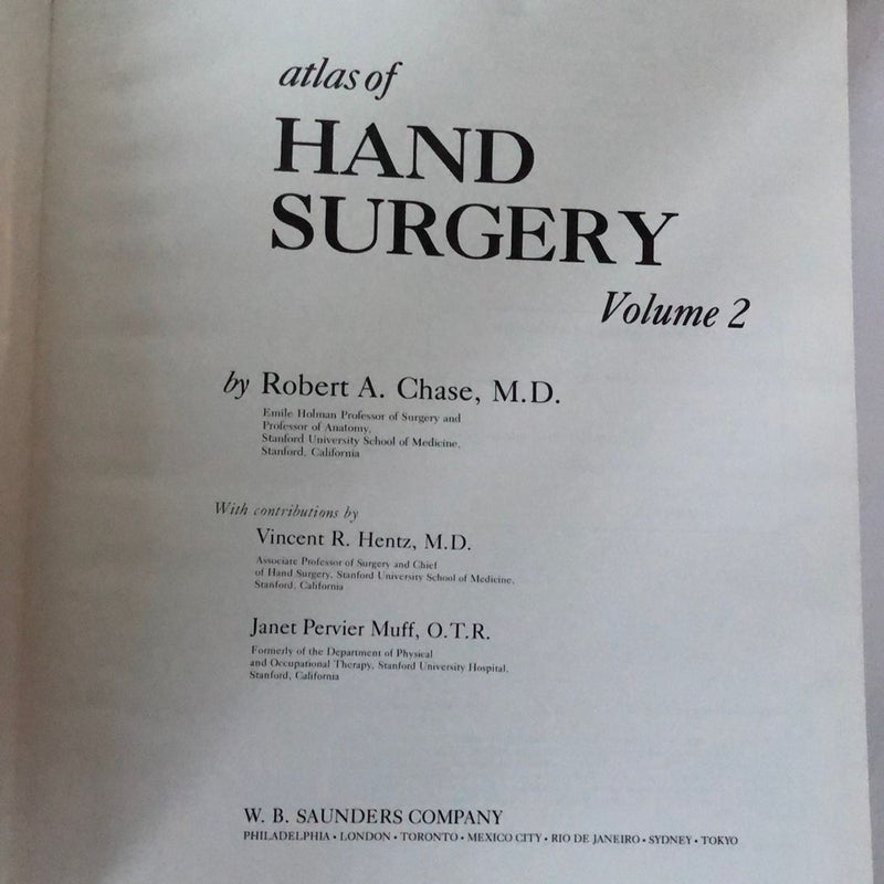 Atlas of Hand Surgery volume 2