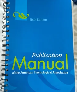 Publication Manual of the American Psychological Association