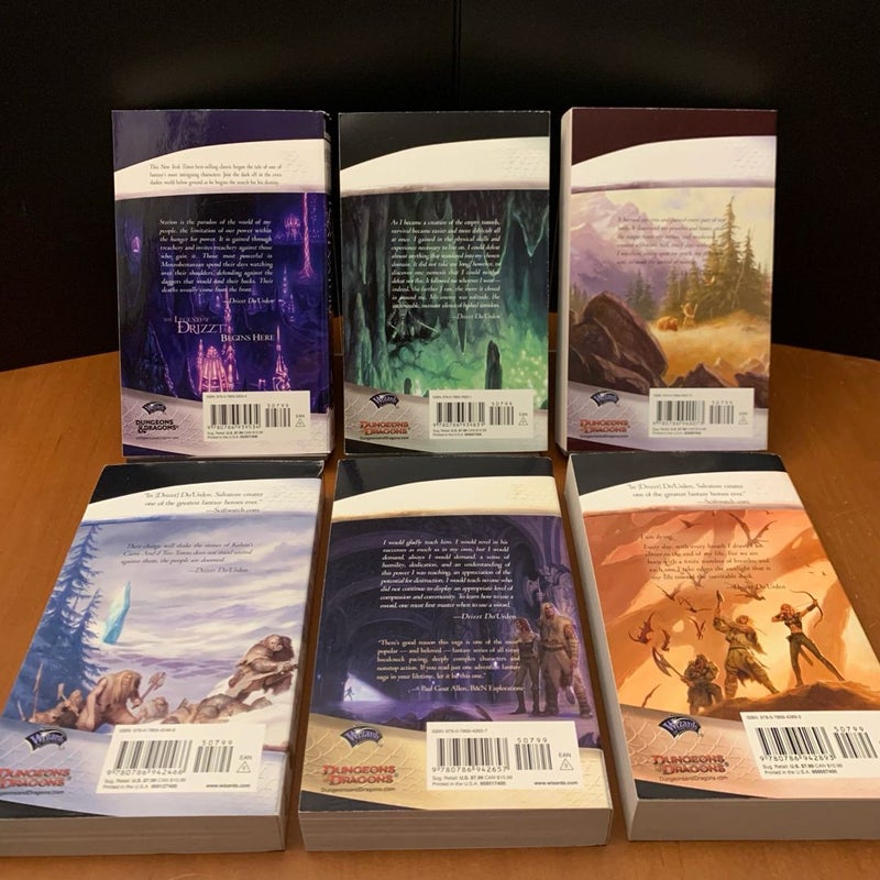 Legend of Drizzt 1-13: 4 Complete Series, Dark Elf, Icewind Dale, Legacy of the Drow, Paths of Darkness: Homeland, Exile, Sojourn, The Crystal Shard, Streams of Silver, The Halfling’s Gem, The Legacy, Starless Night, Siege of Darkness, Passage to Dawn, The Silent Blade, The Spine of the World, Sea of Swords