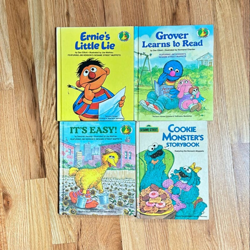 Lot of 4 Sesame Street Books