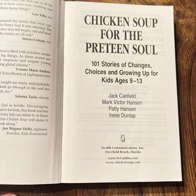 Chicken Soup for the Preteen Soul