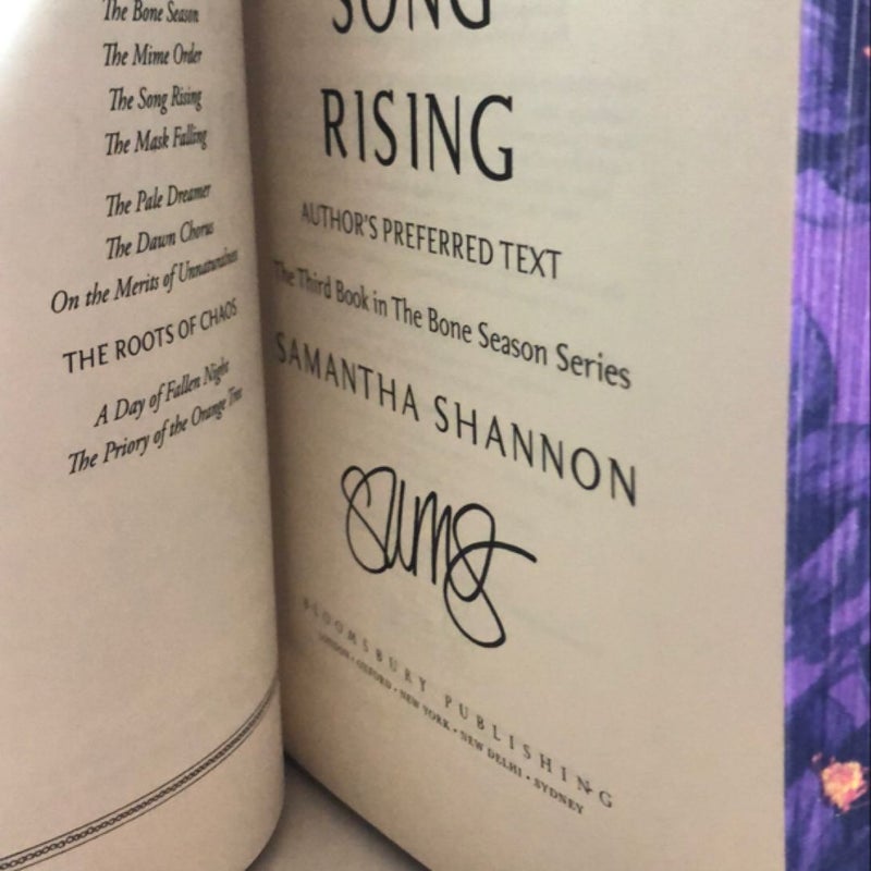 The song rising (signed)