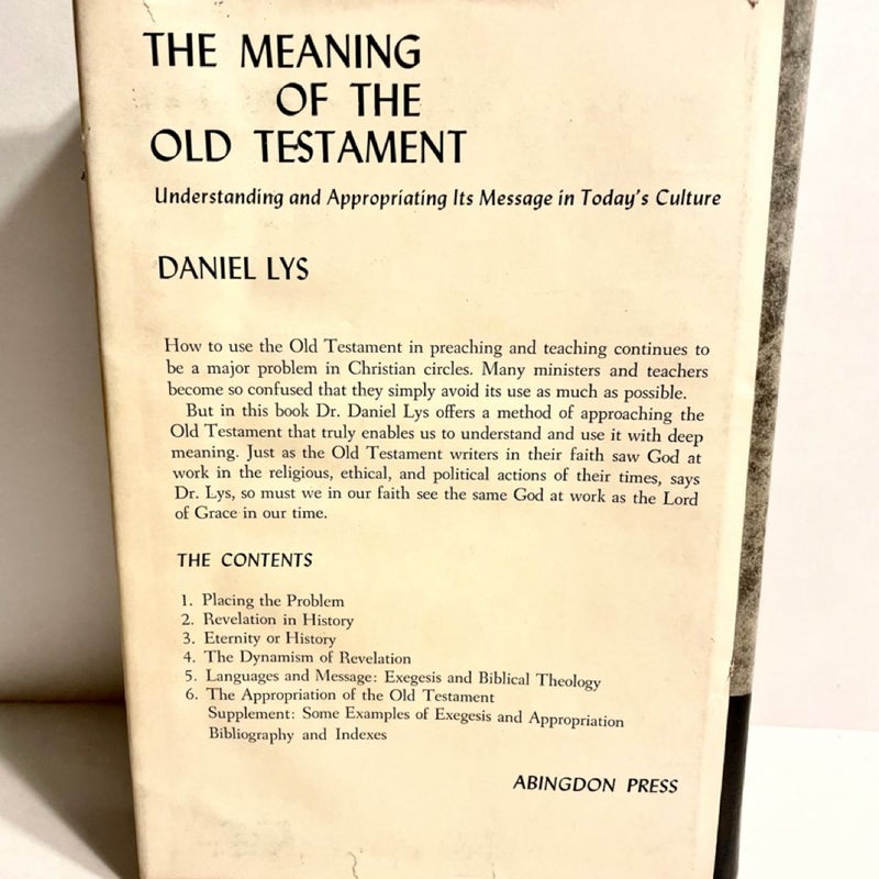 The Meaning Of The Old Testament