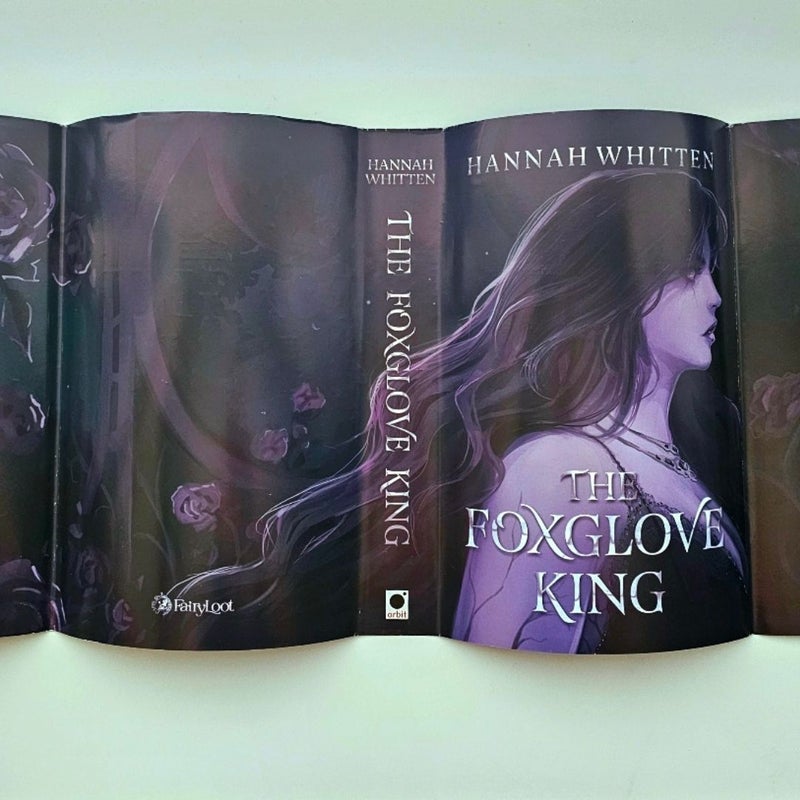 The Foxglove King by Hannah Whitten Fairyloot Exclusive Sprayed Edge Endpaper Art Digitally Signed NEW