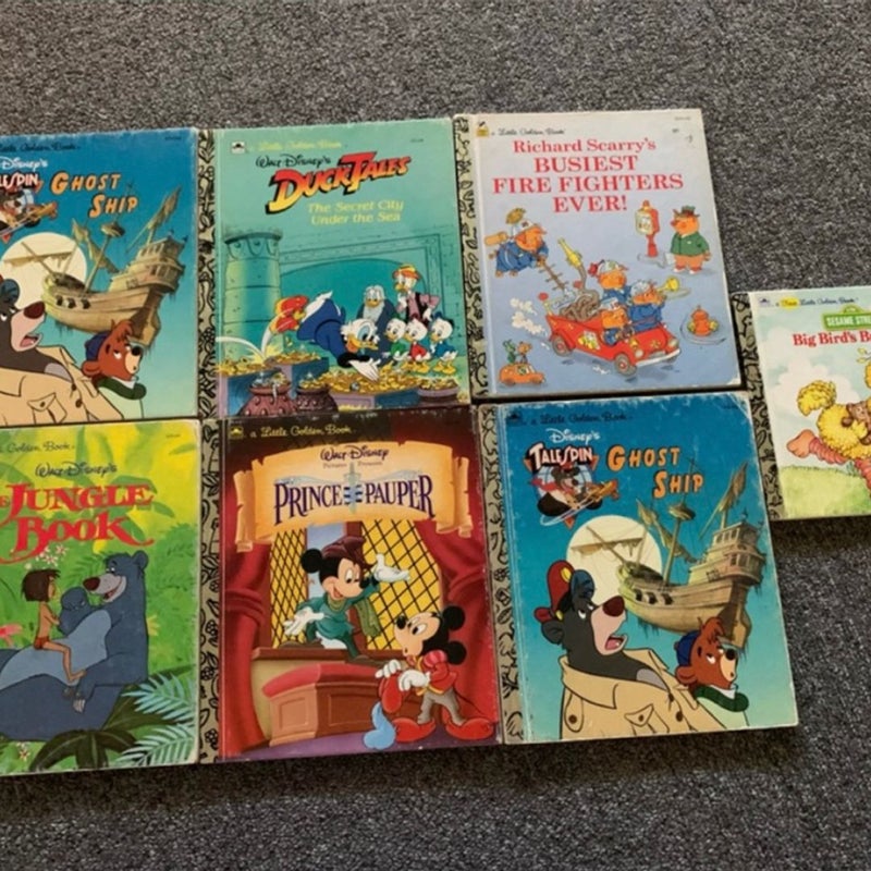 Set of 7 little golden books