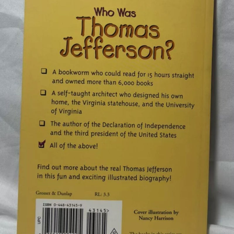 Who Was Thomas Jefferson, Einstein,Franklin&Magellan - Set 4 Reading Group Books