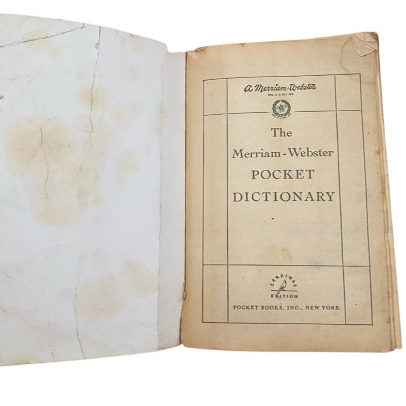 The Mirriam Webster Pocket Dictionary