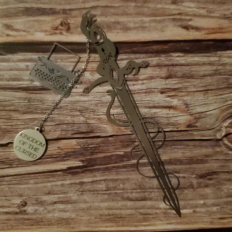 Bookish Box - Kingdom Of The Cursed Inspired: Wrath's Metal Dagger Bookmark