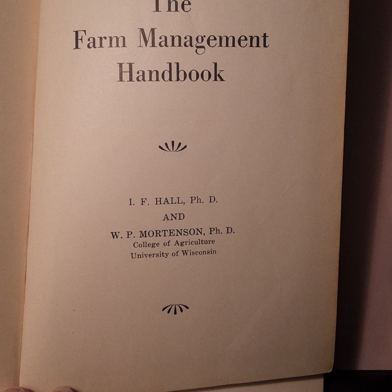 Farm Management Handbook 