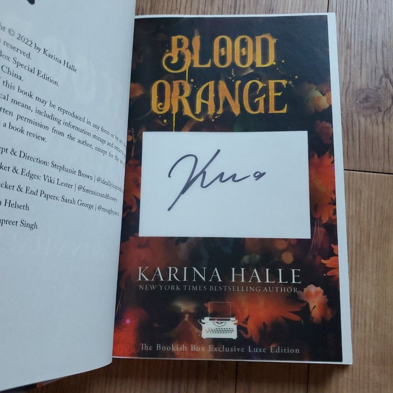 Blood Orange - Bookish Box signed edition