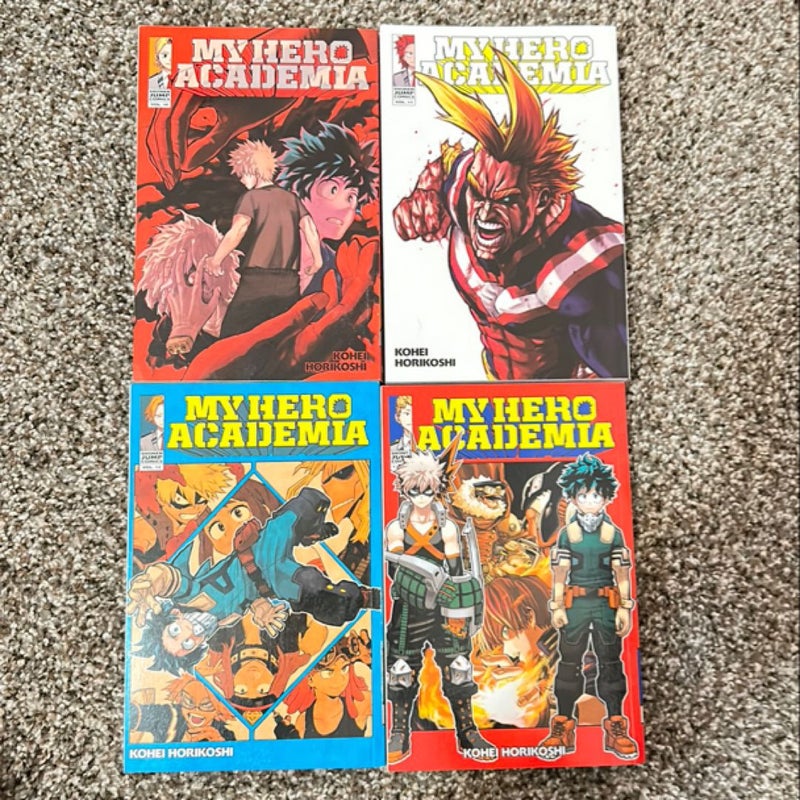 My Hero Academia, Vol. 10,11,12, and 13